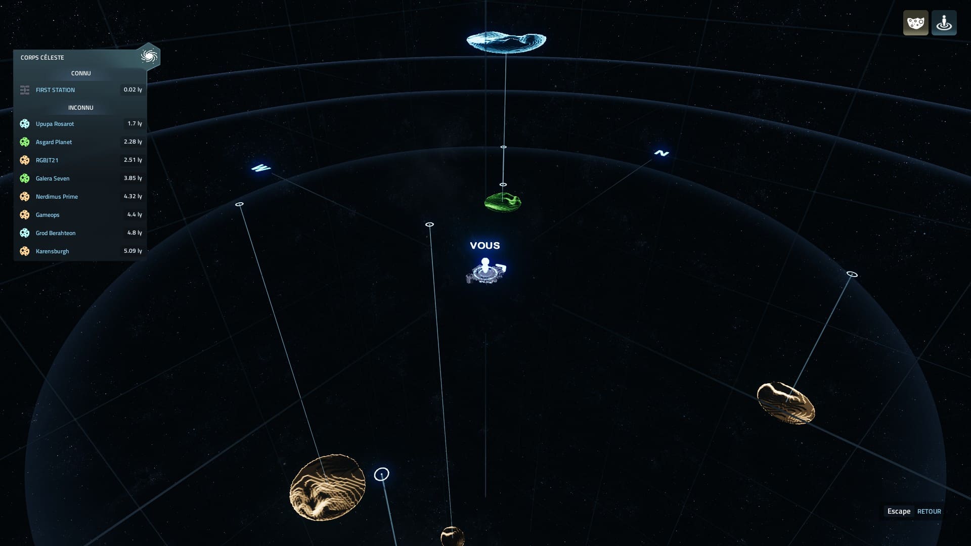 Astro colony carte spatiale