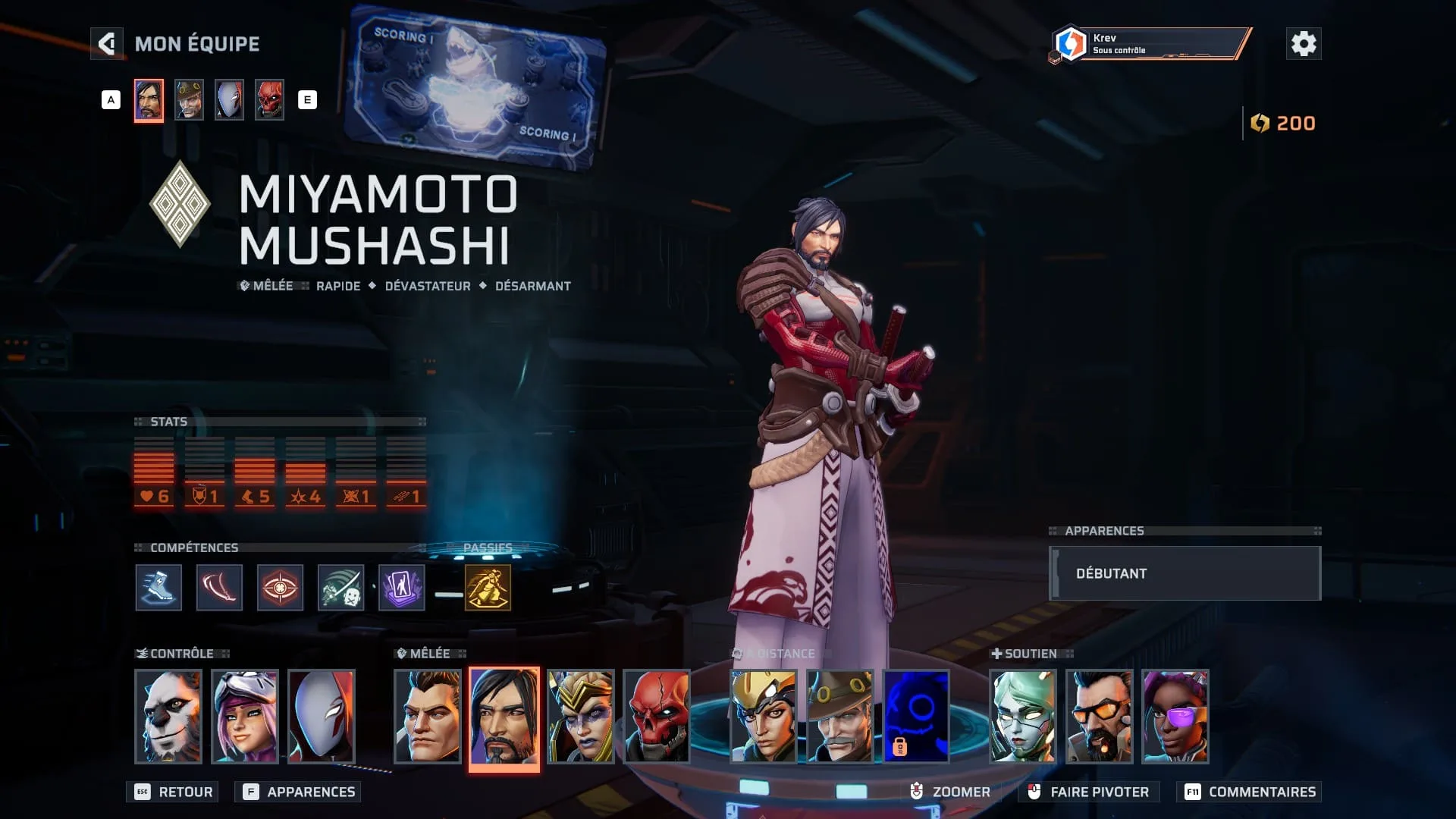 Infinity hexadome tactics selection personnages